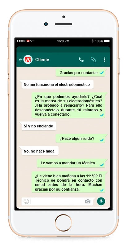 whatsapp electrodomestico